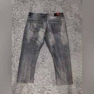 Vintage Ecko Unltd Jeans Men’s Size 38 Gray Denim Athletic Fit Hip Hop Baggy Y2K